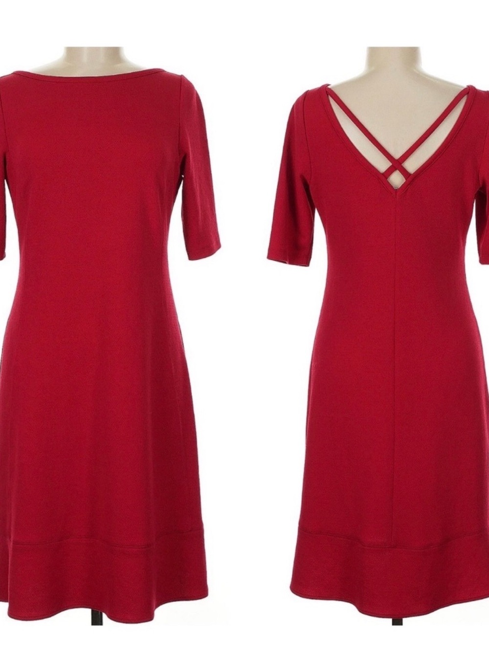 Yoana Baraschi Women's City of Lights Polite Dress in Cranberry Size Medium M
